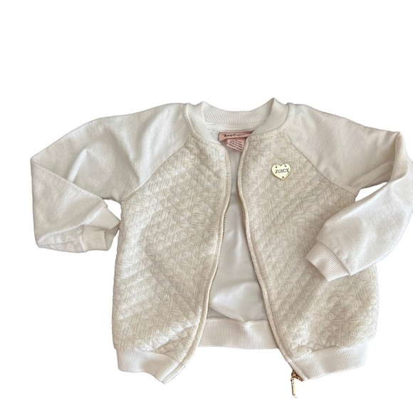 Juicy Couture- Girls Matching Set-Size 4. Color cream and gold - Picture 5 of 8